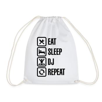 Eat Sleep DJ Repeat - Turnbeutel - Weiß - Vorne