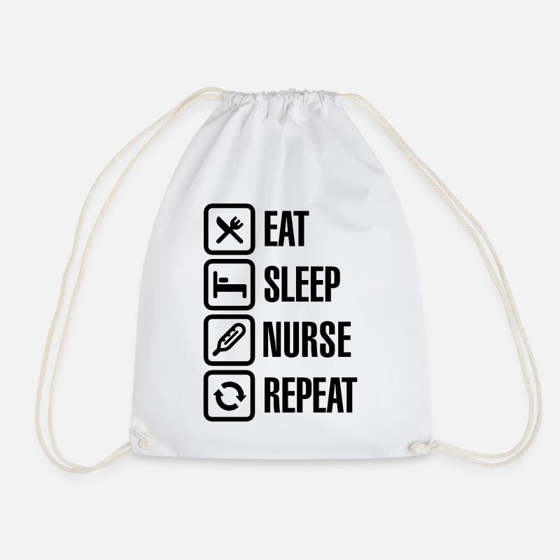 Eat Sleep Nurse Repeat - Turnbeutel - Weiß