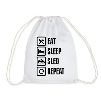 Eat sleep motor sled / snowmobile repeat - Sac de sport léger - blanc - Devant
