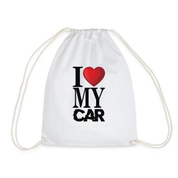 J'AIME MA VOITURE t-shirt cadeau voiture amour humour - Sac de sport léger - blanc - Devant