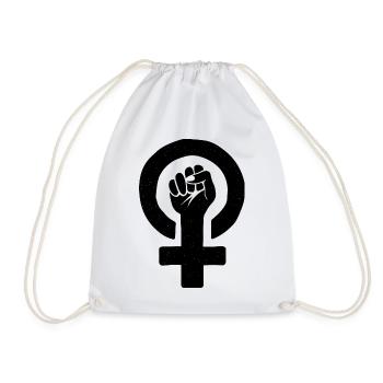 Please upload the design - Drawstring Bag - white - Front