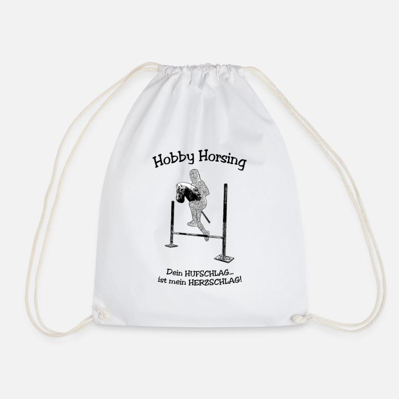 Hobby Horsing Spruch - Turnbeutel - Weiß