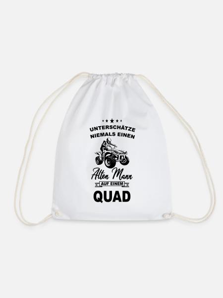 Quad Quadfahrer Motorsport Offroad Quad Spruch - Turnbeutel - Weiß