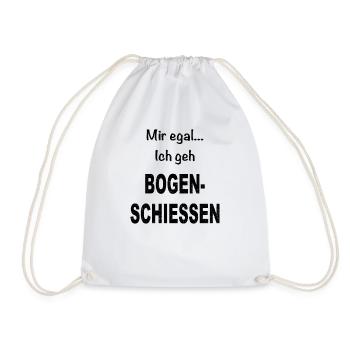 Bogenschiessen Bogenschütze Bogen Pfeil Langbogen - Turnbeutel - Weiß - Vorne