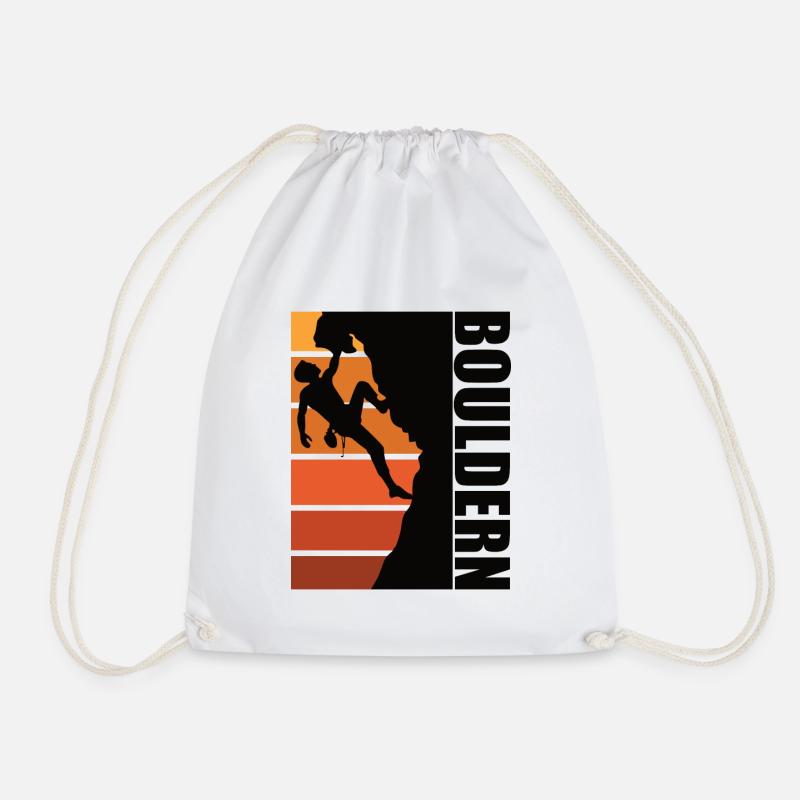 Bouldering - Boulderer - Drawstring Bag - white