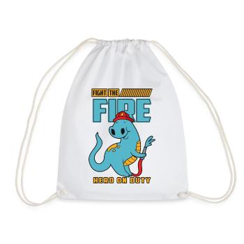 Dino Fire Brigade - Drawstring Bag - white - Front