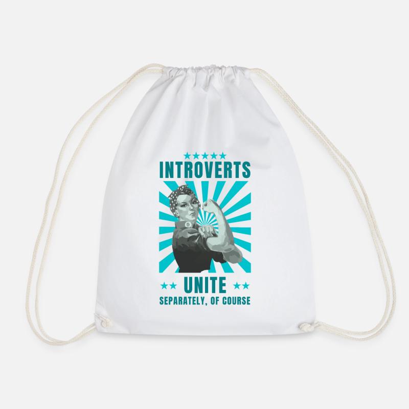 Agoraphobia introverts unite - Turnbeutel - Weiß