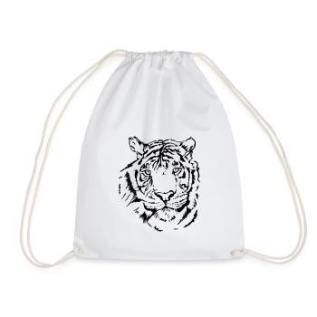 Tigre dessiné à la main - Sac de sport léger - blanc - Devant