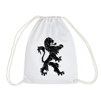 Lion - Drawstring Bag - white - Front