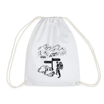 Mountaineering, hiking or office? - Drawstring Bag - white - Front
