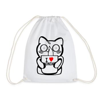 J'aime le lundi - Sac de sport léger - blanc - Devant