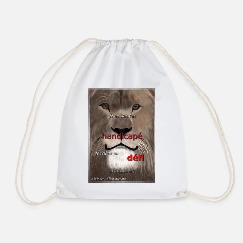 handicap - Drawstring Bag - white