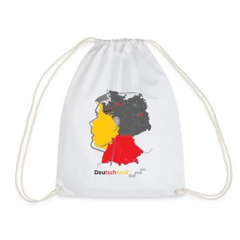 Deutschland Landkarte mit Farbblock - Turnbeutel - Weiß - Vorne