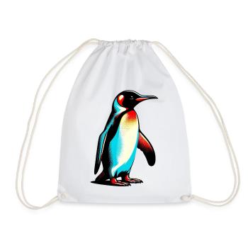 Penguin - Drawstring Bag - white - Front