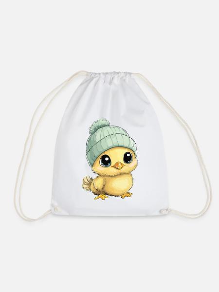 Huhn Süß Niedlich Baby Kinder Tier Küken Cartoon - Turnbeutel - Weiß