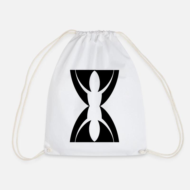 simple look - Drawstring Bag - white