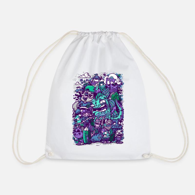 Chaos créatif en violet - Sac de sport léger - blanc