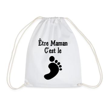 Être Maman, c'est le pied ! - Sac de sport léger - blanc - Devant