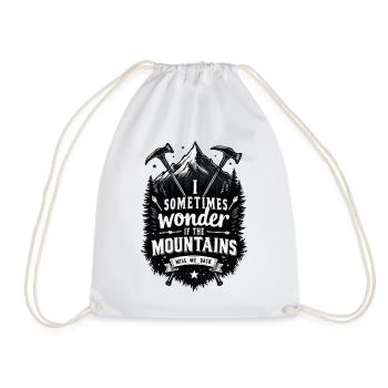 Wonder Mountains - Drawstring Bag - white - Front