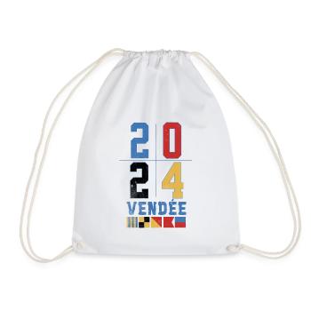 Globe regatta design Year 2024 Vendée - Drawstring Bag - white - Front