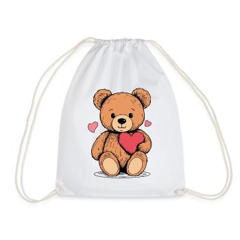 Love Bear - Drawstring Bag - white - Front