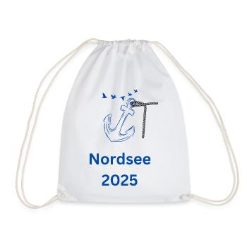 Nordsee 2025 - Turnbeutel - Weiß - Vorne