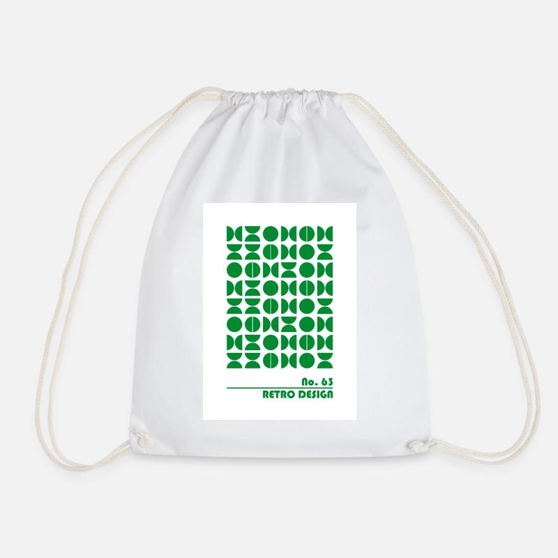 Tote Studio 63, Green - Drawstring Bag - white