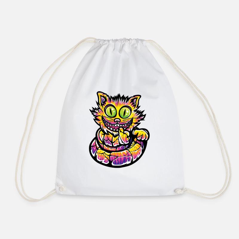 Wild Cat - Drawstring Bag - white
