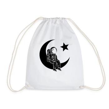 Homme de la Lune - Design d’astronaute turc - Sac de sport léger - blanc - Devant