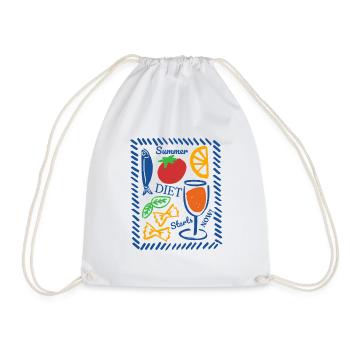 Design estival dynamique aux motifs fruités - Sac de sport léger - blanc - Devant