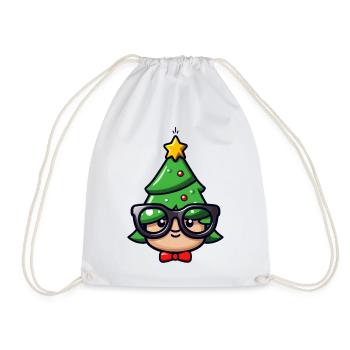 Personnage de Noël geek festif - Sac de sport léger - blanc - Devant
