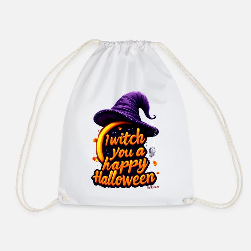 " Ich hexe dir ein frohes Halloween " - Turnbeutel - Weiß