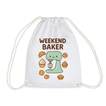 Weekend Baker Blender Kawaii Pastry - Drawstring Bag - white - Front