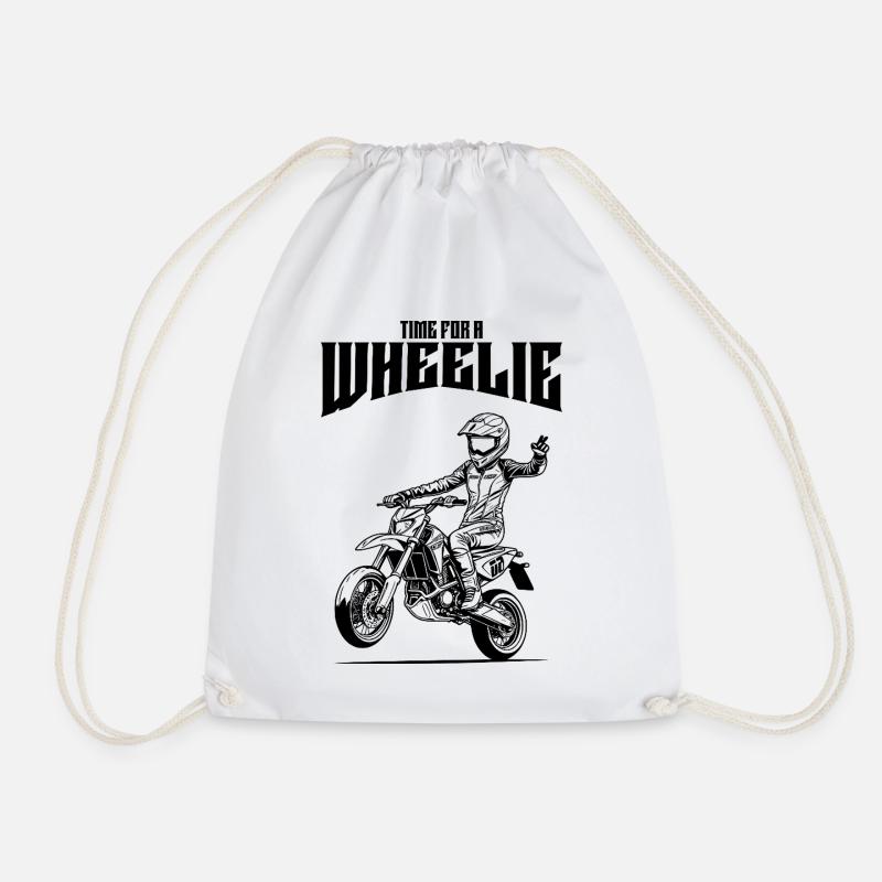 Time for a Wheelie - Turnbeutel - Weiß