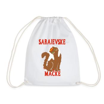 Sarajevo Cat Bosnia - Drawstring Bag - white - Front