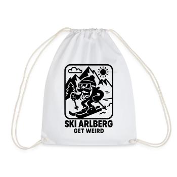ski arlberg verrückt witzig - Turnbeutel - Weiß - Vorne