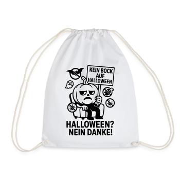 Anti Halloween No Thanks - Drawstring Bag - white - Front