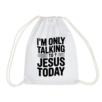 Je ne parle qu’à Jésus aujourd’hui - Sac de sport léger - blanc - Devant