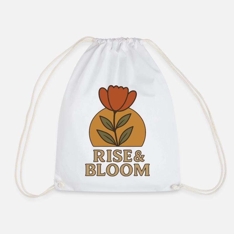 Rise & Bloom - Turnbeutel - Weiß
