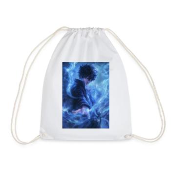 Fantasy Azure Flame - Drawstring Bag - white - Front