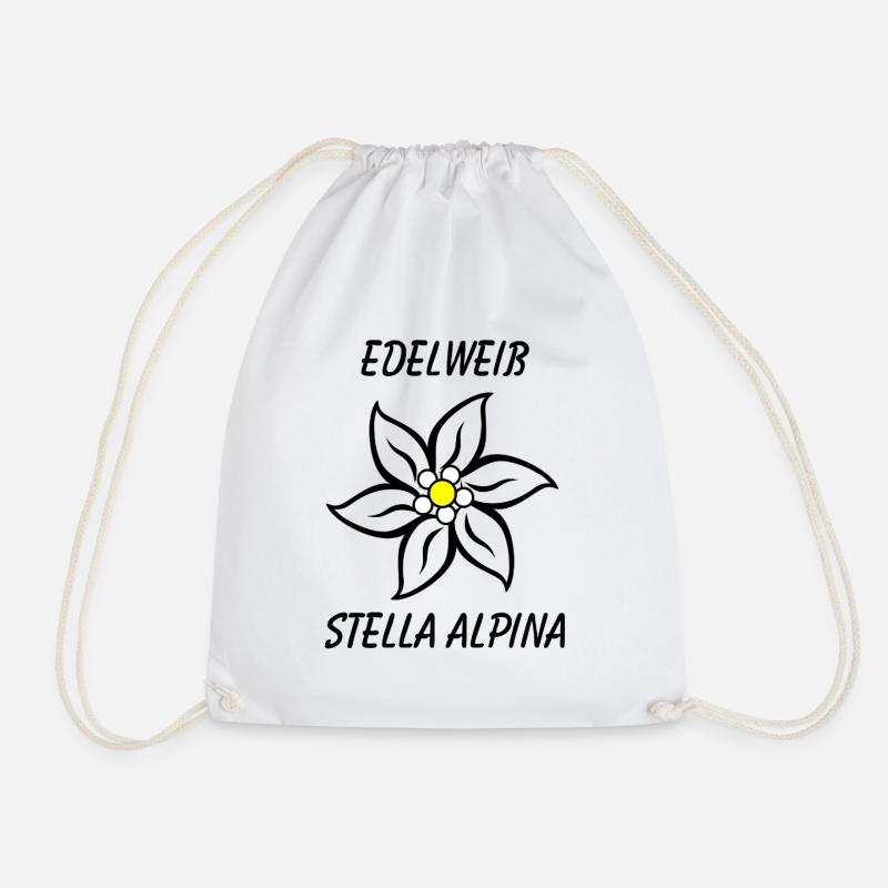 Edelweiss-edelweiss - Drawstring Bag - white