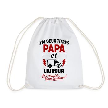 Vater und Lieferant Weihnachts-Vatertagsgeschenk-Idee - Turnbeutel - Weiß - Vorne