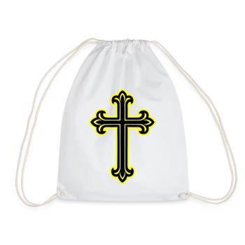 Symbole de croix chrétien - Sac de sport léger - blanc - Devant