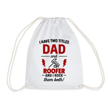 Cadeau de couvreur de papa pour la fête des pères de Noël - Sac de sport léger - blanc - Devant