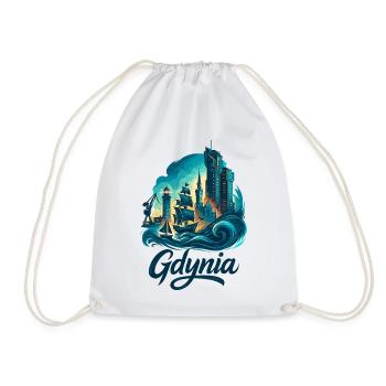 Gdynia Pologne, Pologne Polska Ville Blanche - Sac de sport léger - blanc - Devant