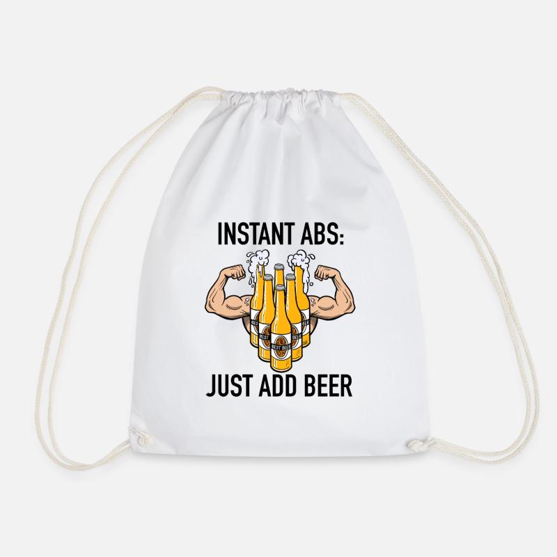Instant_Abs - Drawstring Bag - white
