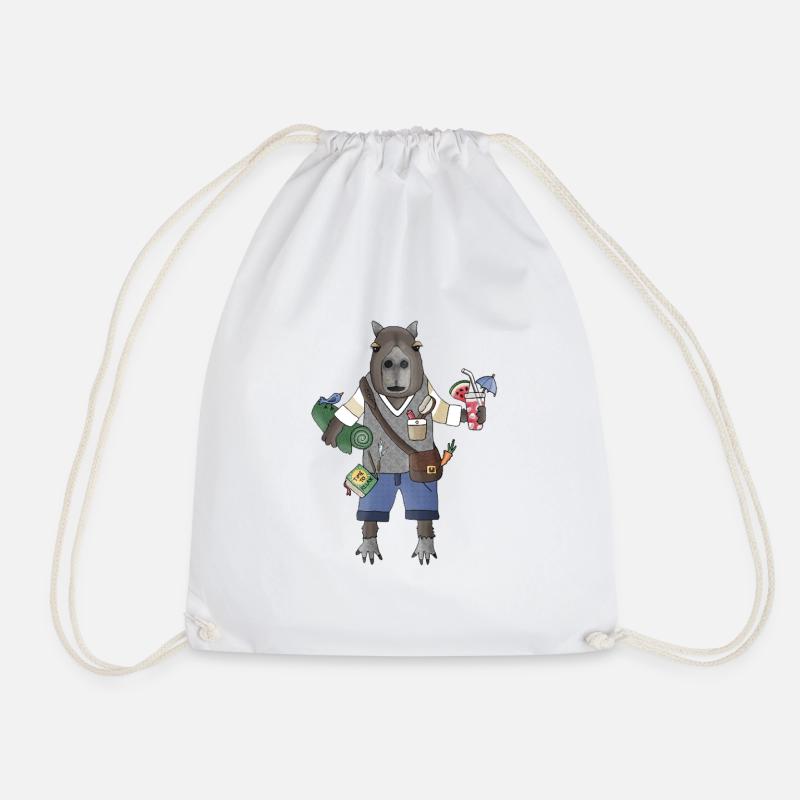 Mode Chill de Capybara - Sac de sport léger - blanc