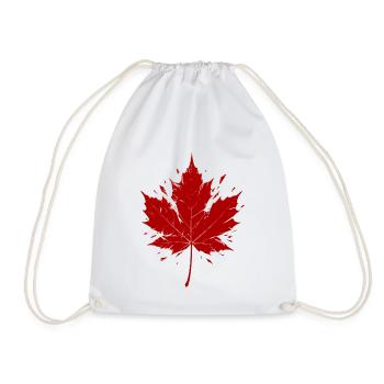 Feuille d’érable rouge fragmentée - Sac de sport léger - blanc - Devant
