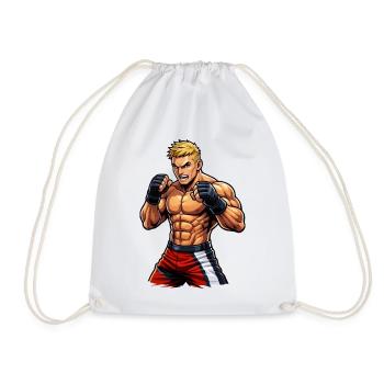 Combattant de MMA avec des muscles - Sac de sport léger - blanc - Devant