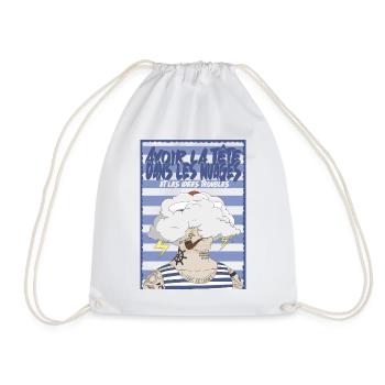 Nuage et tatouages marins - Sac de sport léger - blanc - Devant
